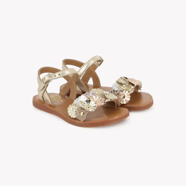 pom-d-api-plagette-multi-flo-sandale-platine-fille image 1
