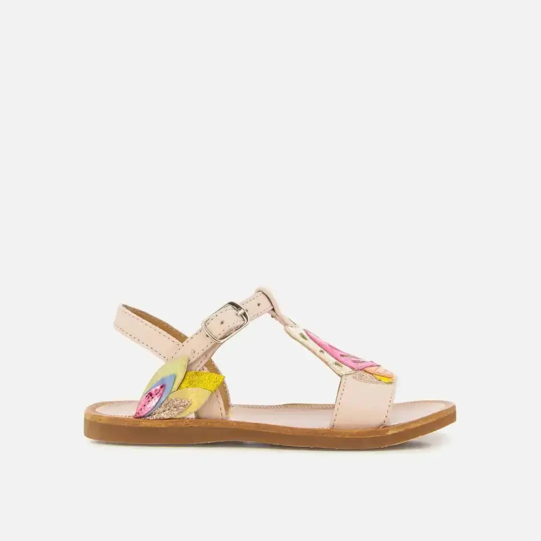 pom-d-api-plagette-papillon-sandale-fille-rose-multicolore image 2