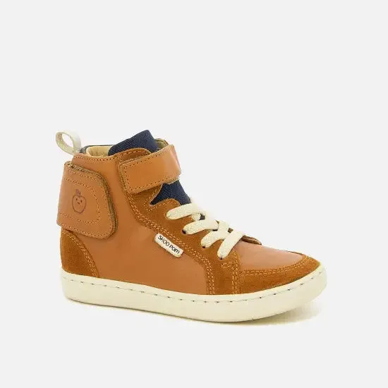 shoo-pom-play-back-scratch-baskets-enfant-cuir-camel image 1