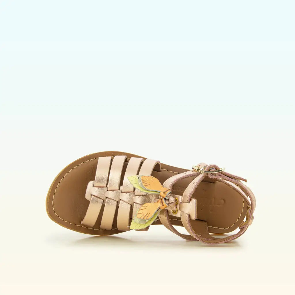 shoo-pom-lazar-new-roma-sandales-fille-grande-pointure-cuir-cuivre image 4