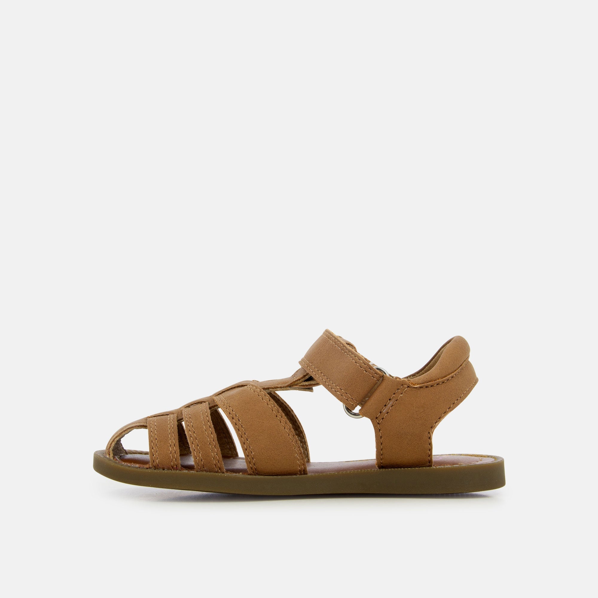 shoo-pom-solar-tonton-sandale-enfant-gar-on-cuir-pur-nubuck-camel image 4