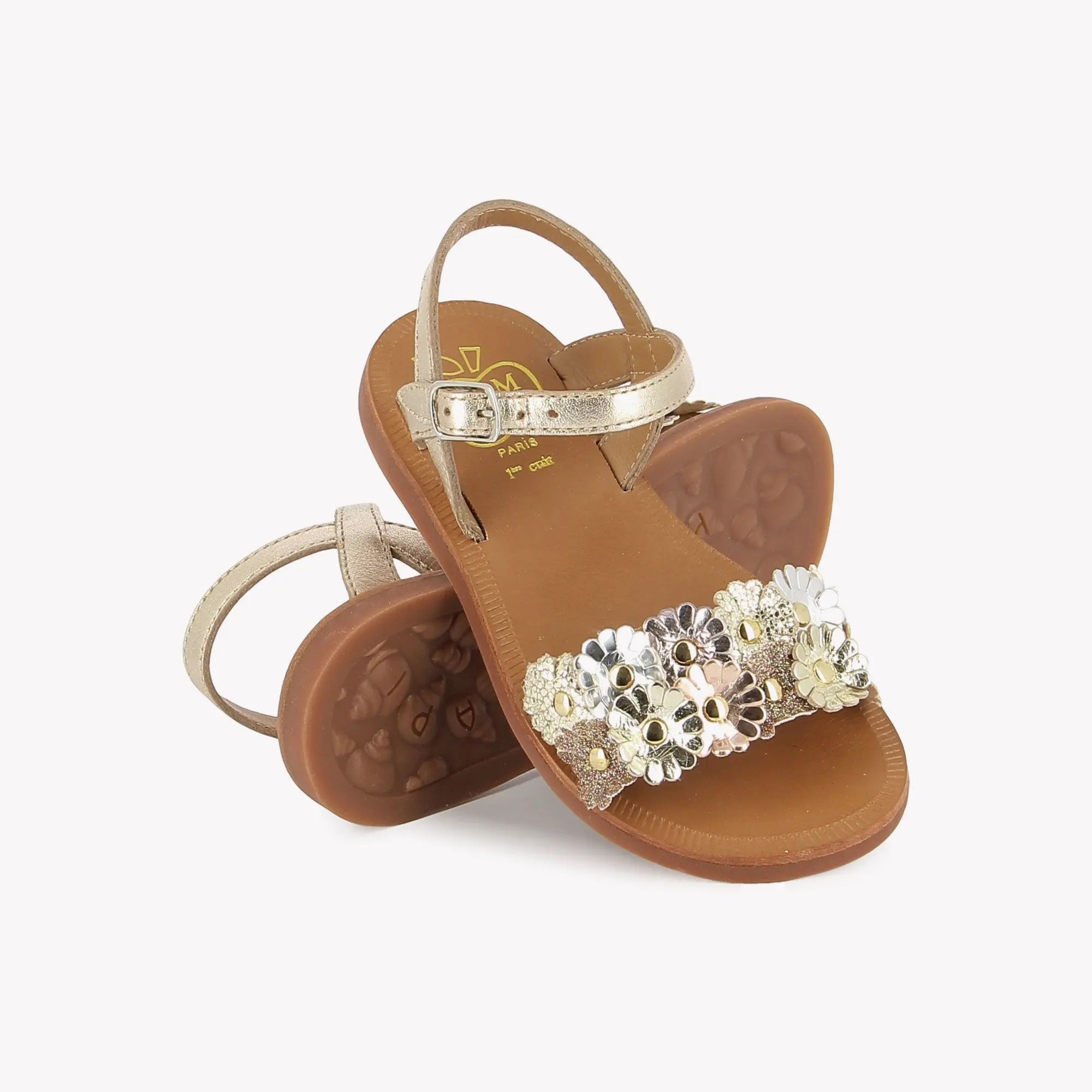pom-d-api-plagette-multi-flo-sandale-platine-fille image 2
