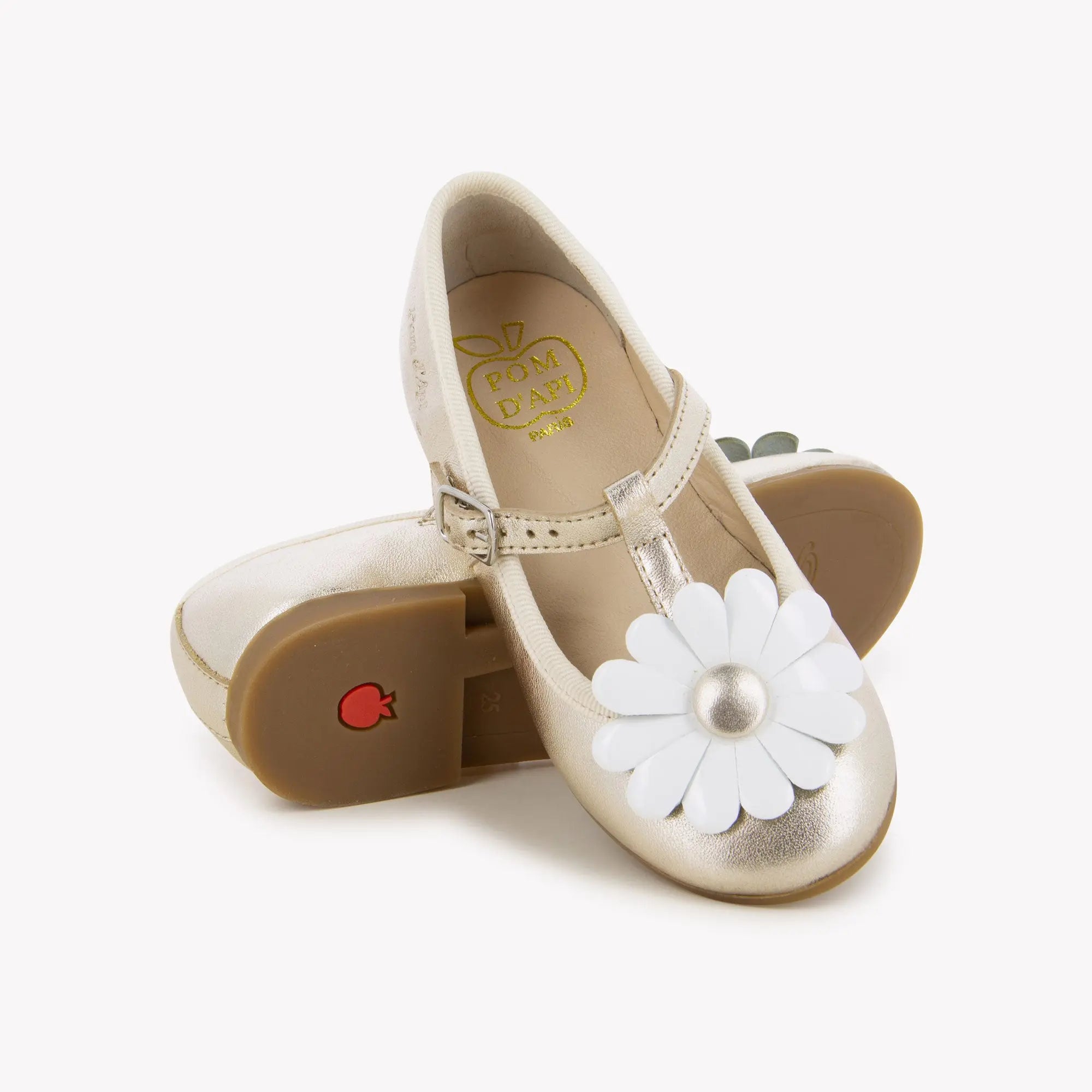 pom-d-api-dory-flo-ballerines-enfant-platine-laminato image 2