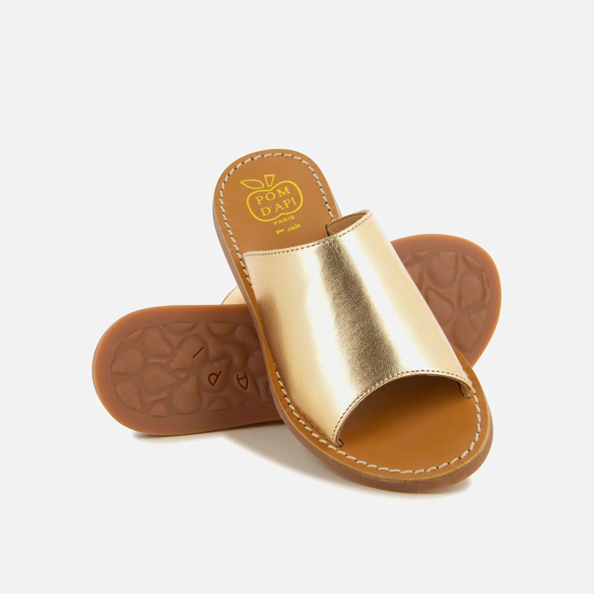 pom-d-api-plage-curv-mule-sandales-fille-dor-grandes-pointures image 2