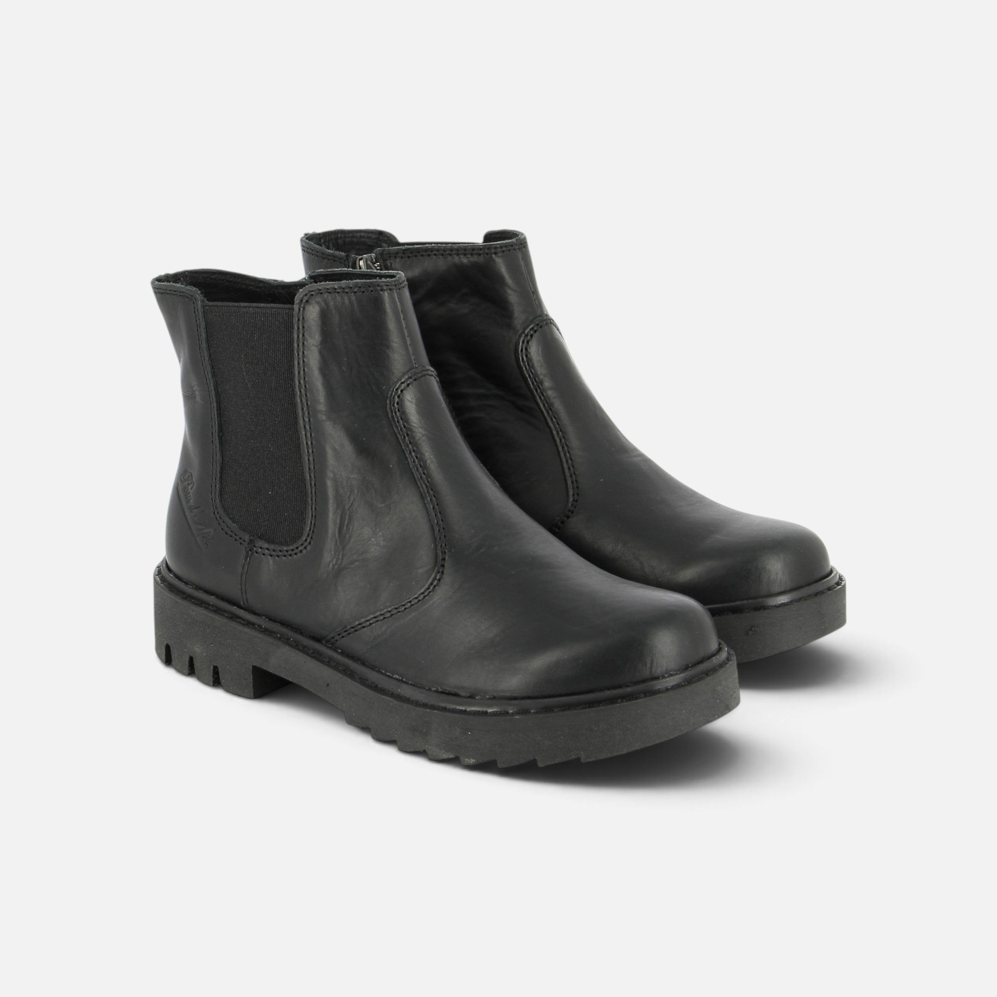 pom-d-api-sid-jodzip-boots-enfant-nappa-noir-semelle-noire image 1