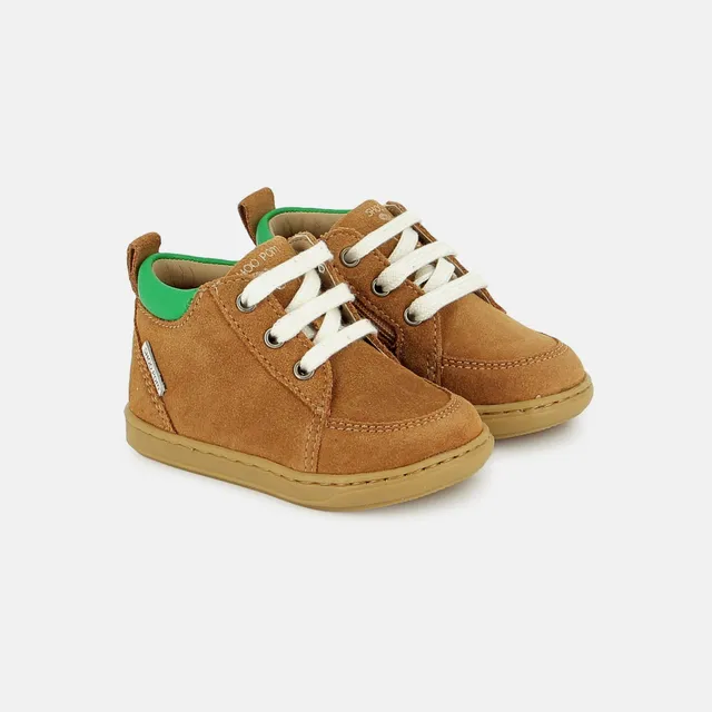 shoo-pom-bouba-zip-miko-basket-premiers-pas-cuir-velours-terra-gar-on image 1