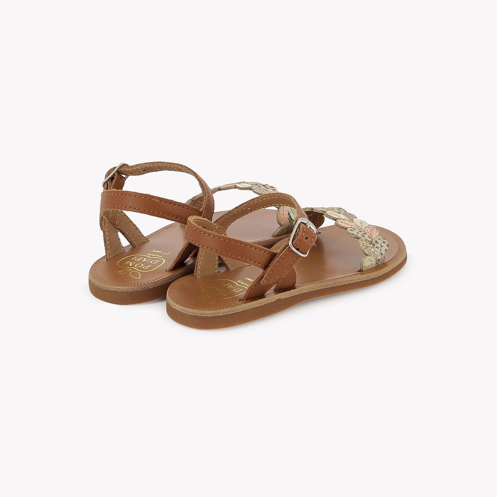 pom-d-api-plagette-ferns-nappa-sandales-enfant-fille-cuero-marron image 3