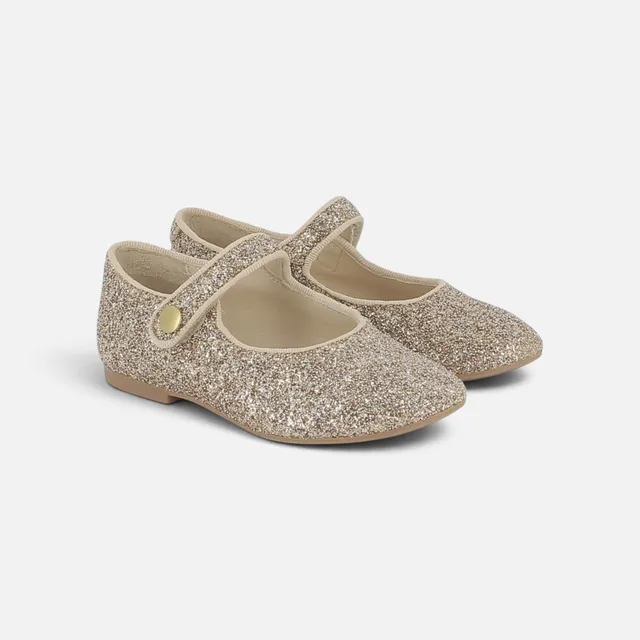 pom-d-api-daisy-baby-ballerine-fille-platine-glitter image 1