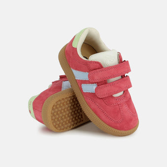 shoo-pom-yuzu-lo-scratch-basket-velcro-velours-framboise-enfant image 2
