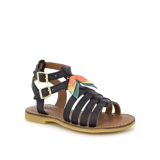 shoo-pom-lazar-roma-sandale-grande-pointure-cuir-noir image 1