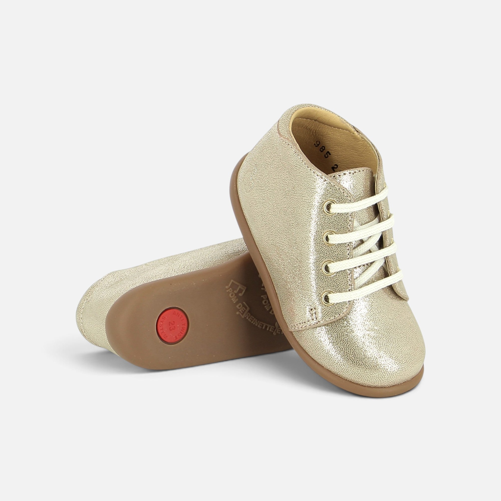 pom-d-api-stand-up-bottine-premiers-pas-fille-sand-velours-paillette image 3