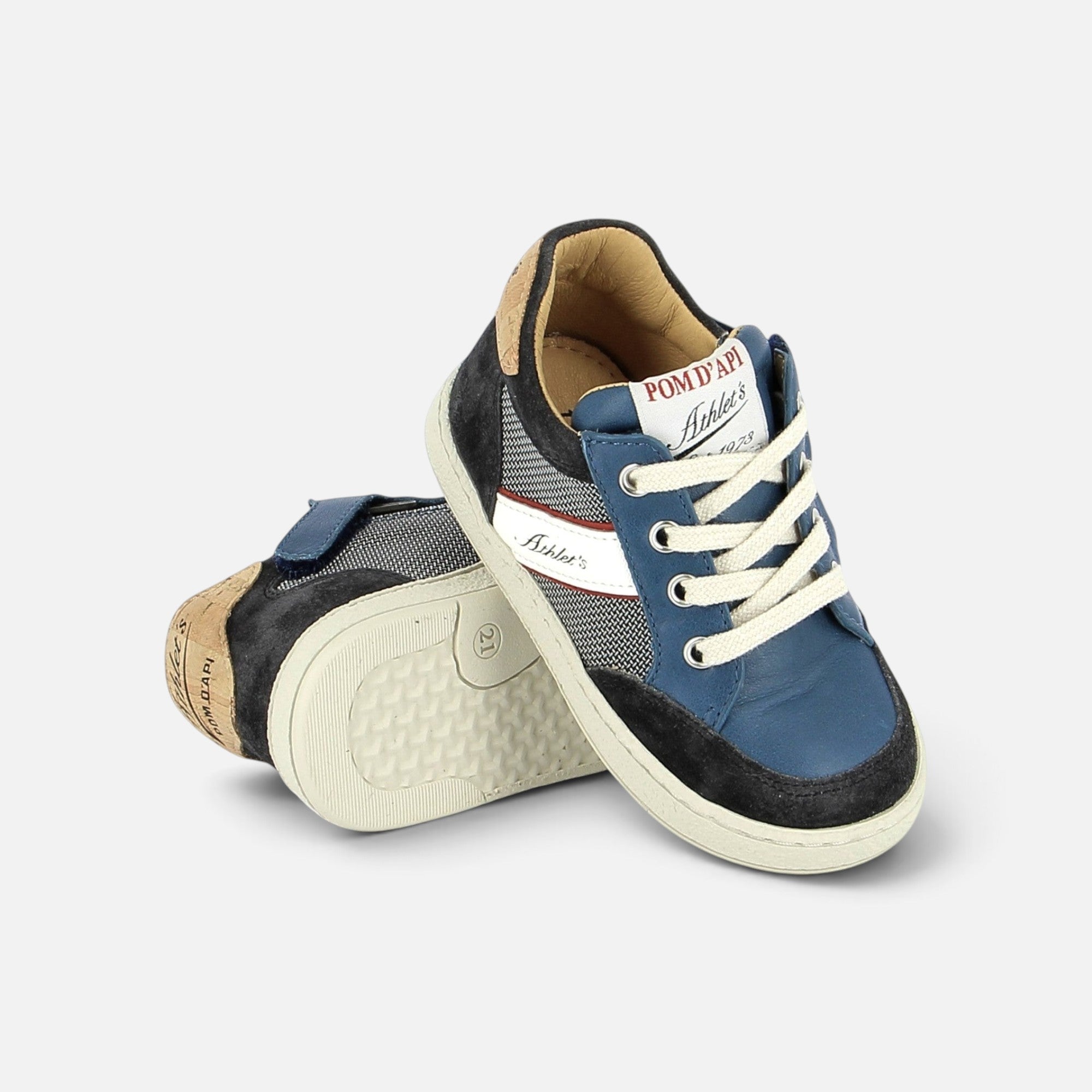 pom-d-api-mousse-racing-basket-enfant-nappa-nylon-lago-metal-bleu image 3