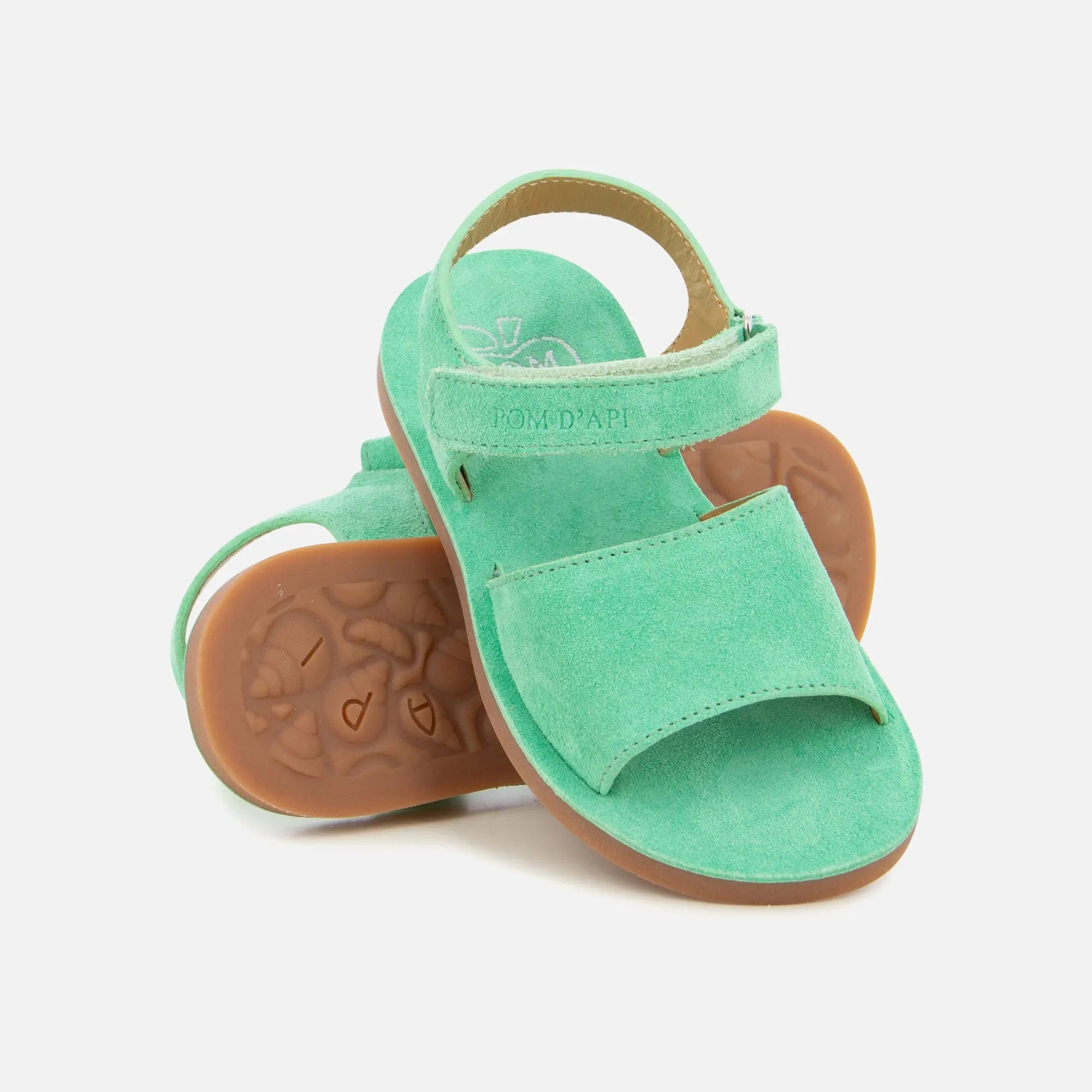 pom-d-api-plage-air-easy-sandale-gar-on-velours-vert image 2