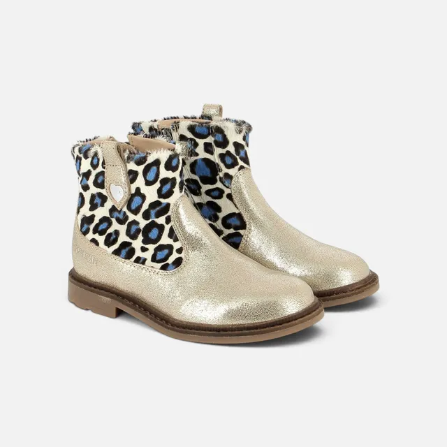 pom-d-api-sister-cover-bottine-fille-cuir-dor-sand-bianco-bleu image 1