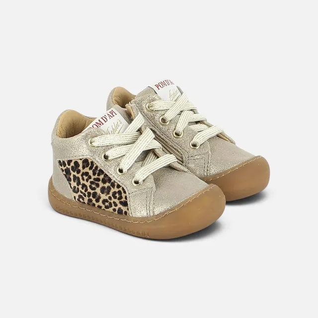 pom-d-api-yaka-star-chaussure-premiers-pas-barefoot-dor-leo-m-tal-grey image 1