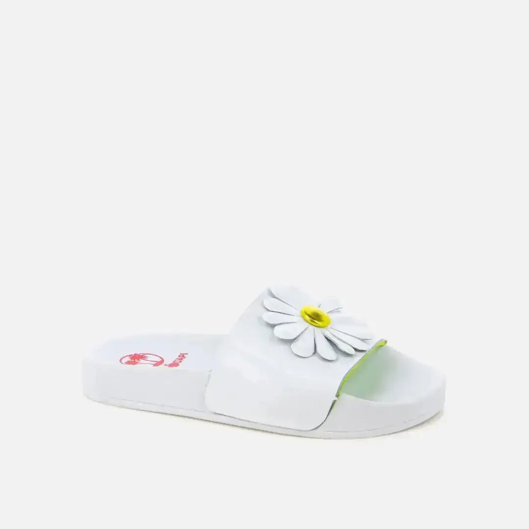 pom-d-api-slappy-big-flo-mule-plage-fille-vert-jaune-fleur image 1