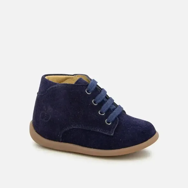 pom-d-api-stand-up-derby-chaussure-premiers-pas-velours-navy image 1