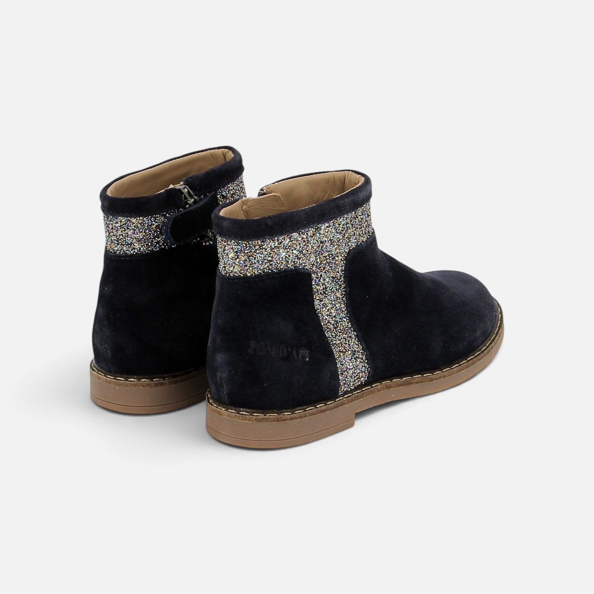 pom-d-api-trip-trott-boots-velours-glitter-navy-multi-fille image 3