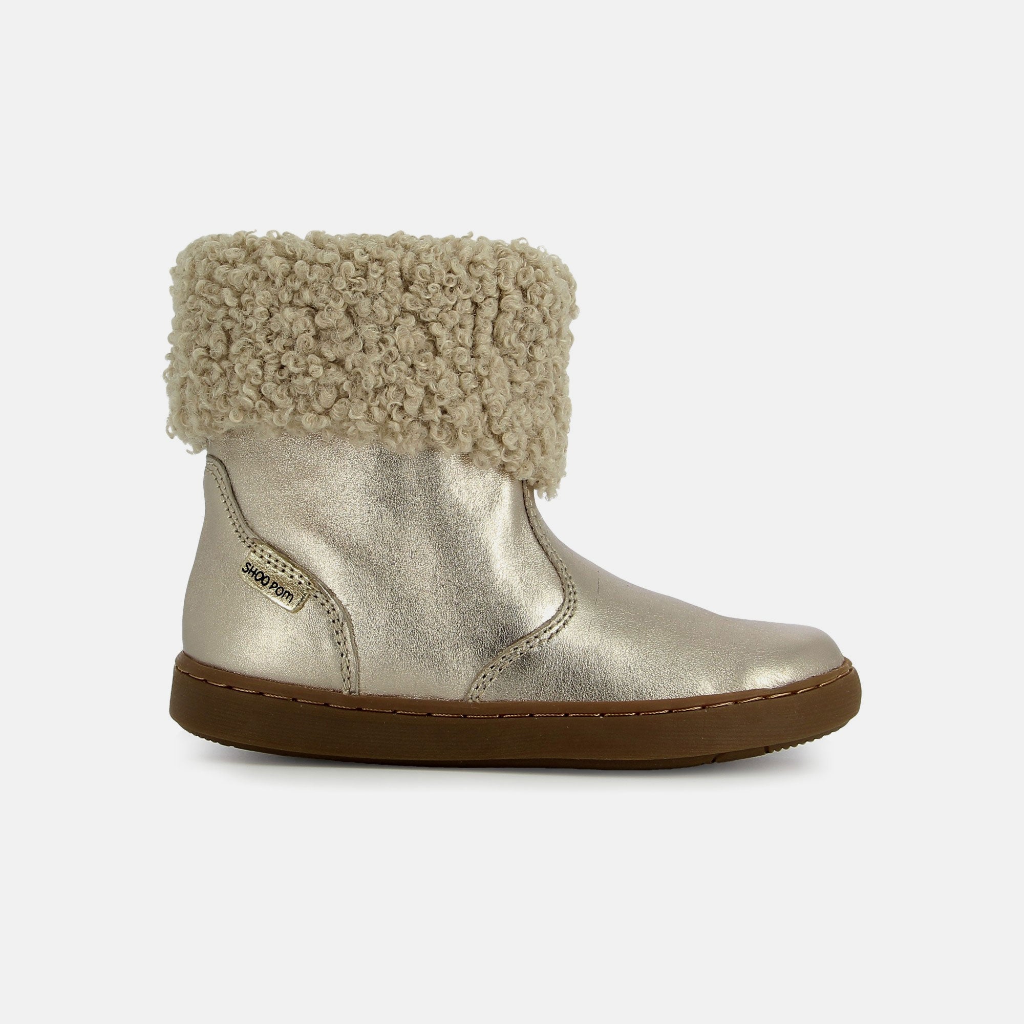 shoo-pom-play-boots-fur-bottines-fille-cuir-bronze-clair-fourr-es image 4