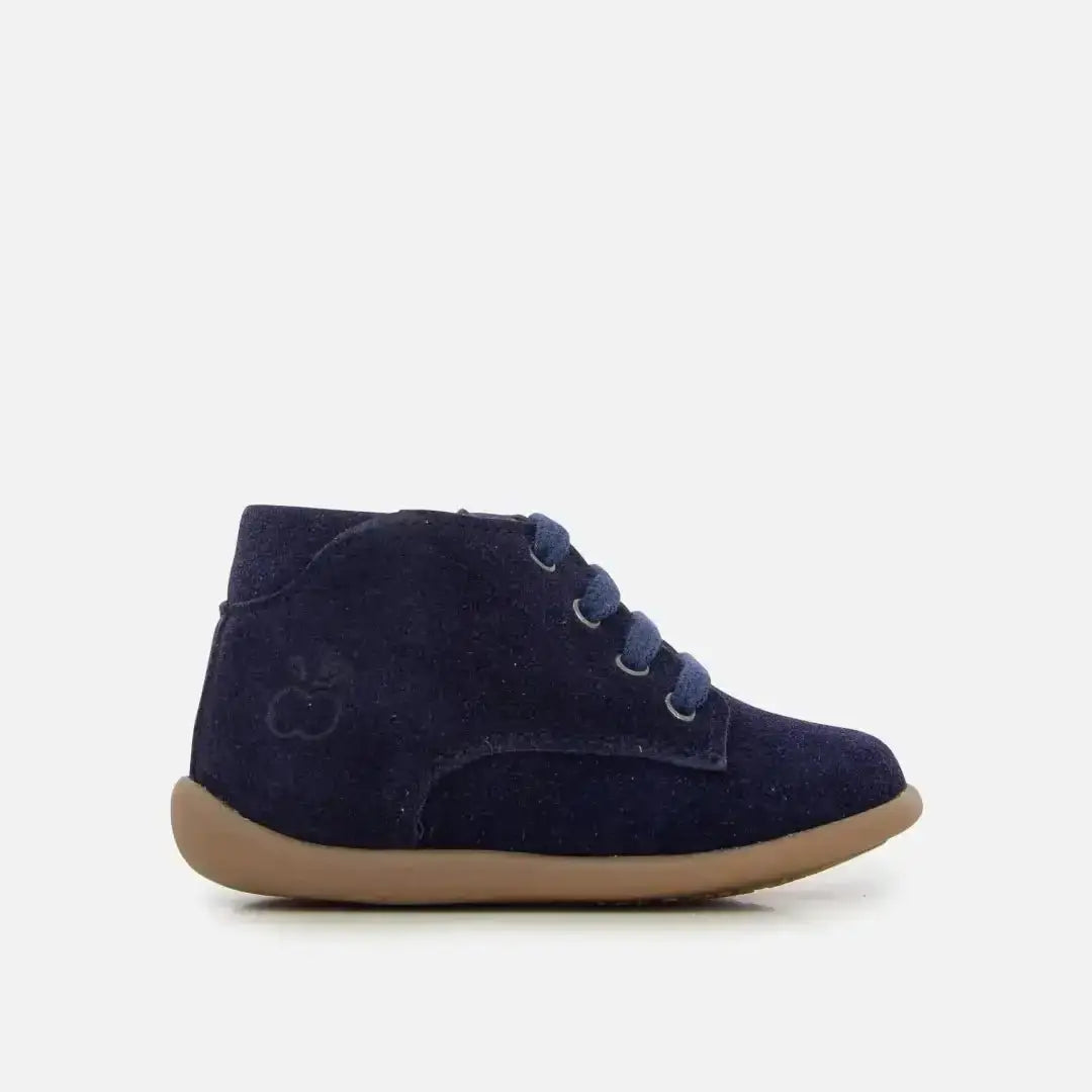 pom-d-api-stand-up-derby-chaussure-premiers-pas-velours-navy image 2