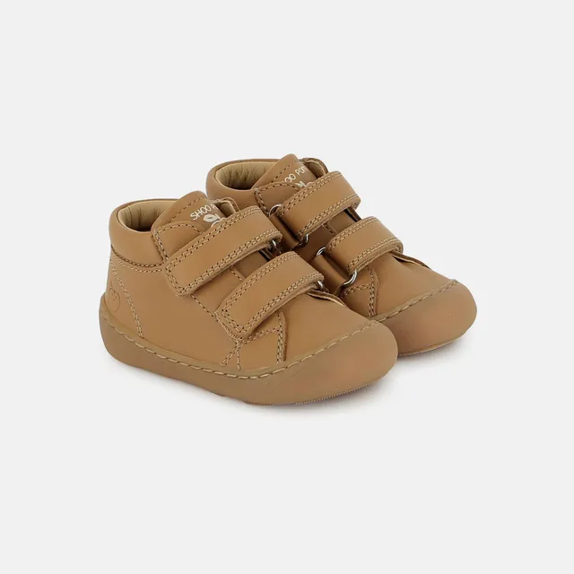 shoo-pom-plum-easy-barefoot-premiers-pas-nappa-camel-clair image 1