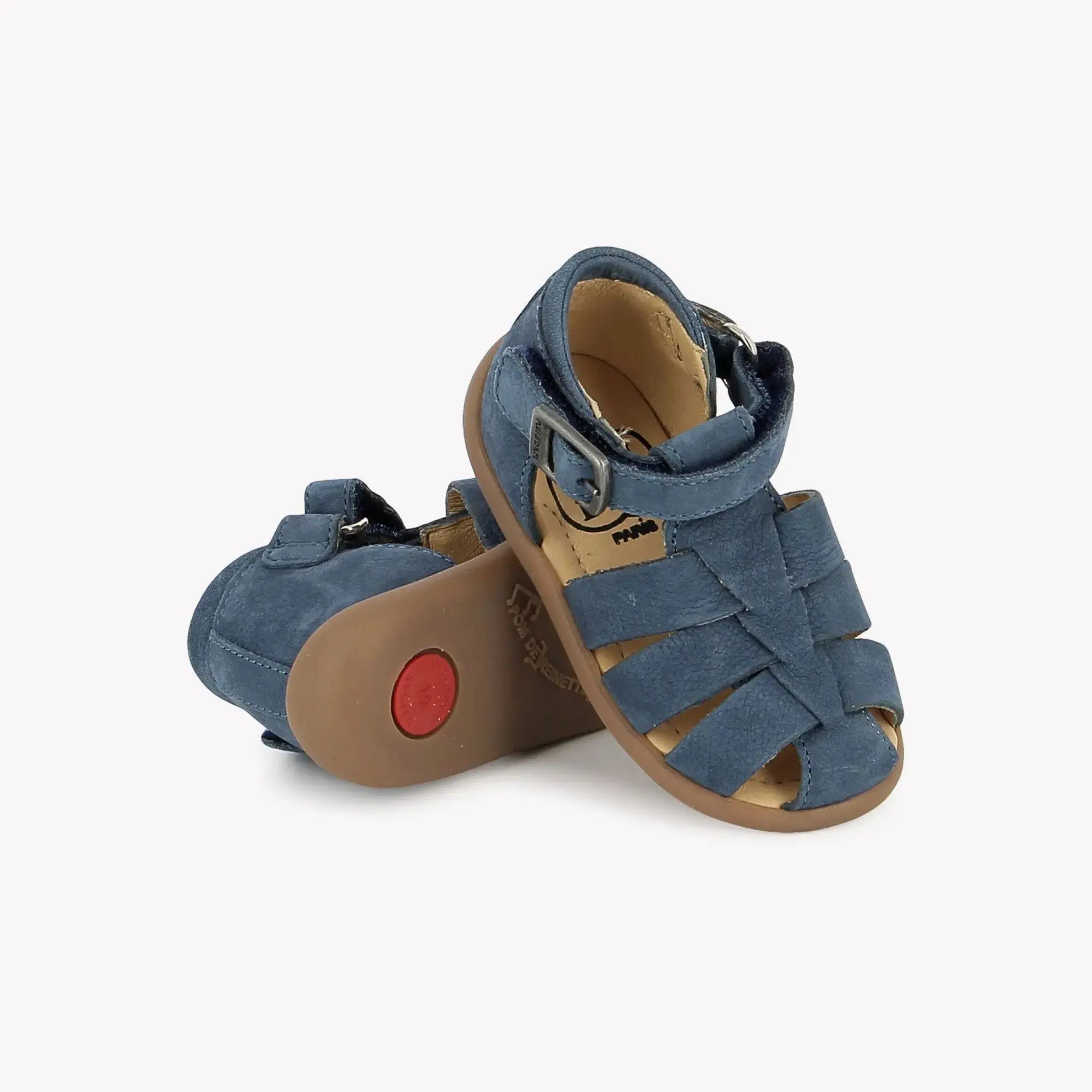 pom-d-api-stand-up-papy-sandale-b-b-nubuck-jeans image 2