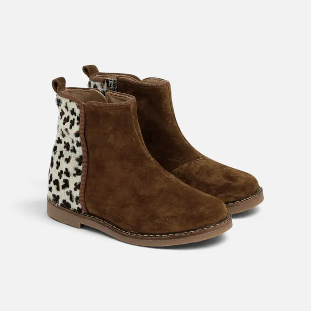 pom-d-api-trip-back-bottine-fille-velours-tabac-poney image 1
