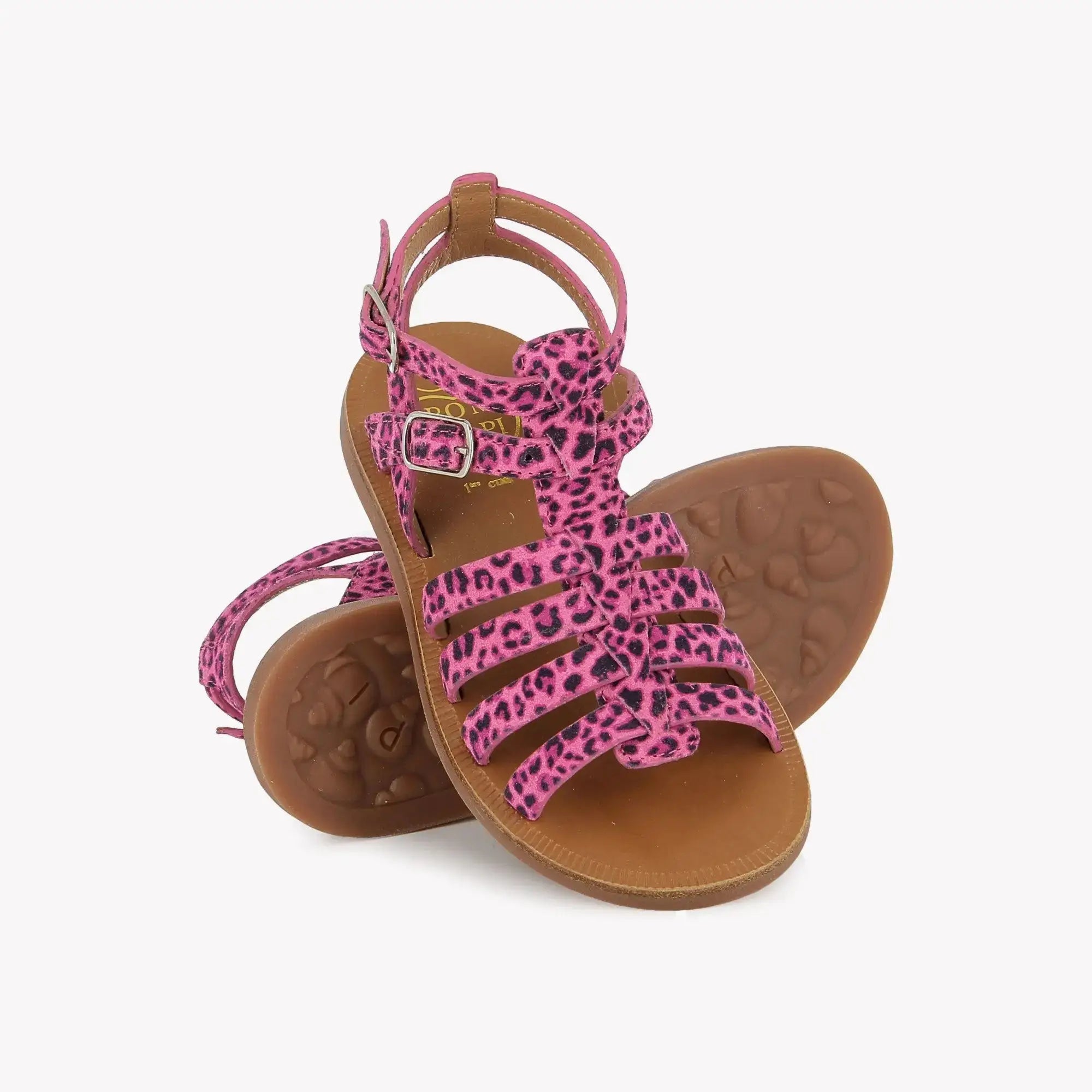 pom-d-api-plagette-gladiator-mini-leo-sandale-enfant-peonia image 2