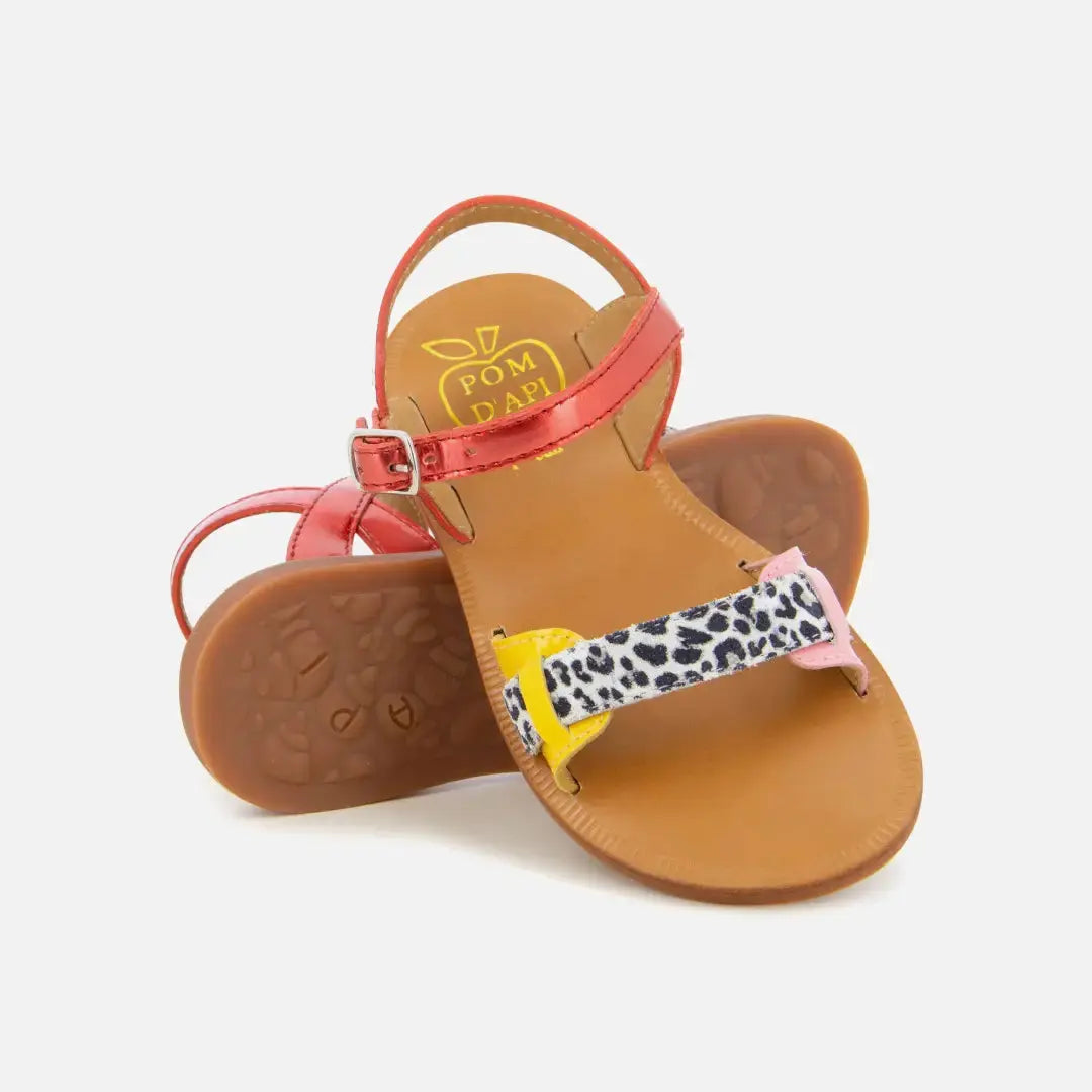 pom-d-api-plagette-avignon-sandale-fille-rouge image 2