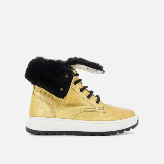 pom-d-api-flow-park-boots-fille-dor-lacets image 1
