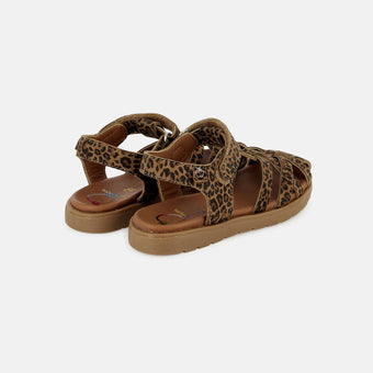 shoo-pom-kerala-easy-strap-sandale-enfant-su-de-l-opard-camel image 3