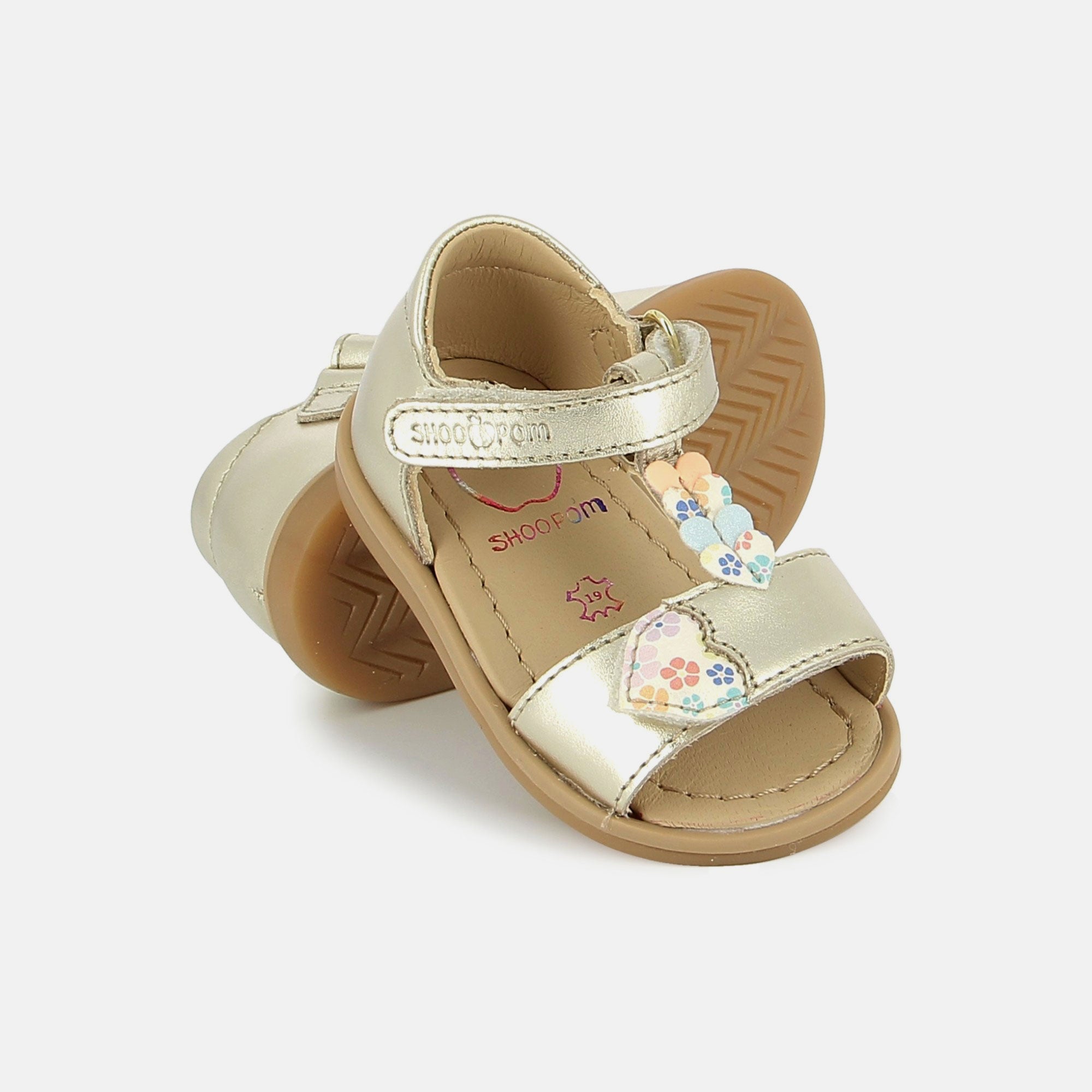 shoo-pom-tity-xoxo-sandales-premiers-pas-cuir-platina-multi-bout-ferm image 2