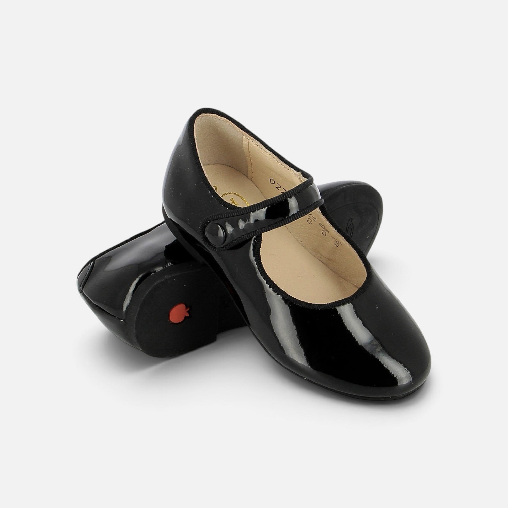 pom-d-api-daisy-baby-ballerine-fille-noir-vernis image 3