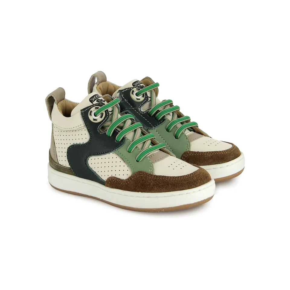 shoo-pom-teams-jog-lace-basket-montante-gar-on-craie-menta image 1