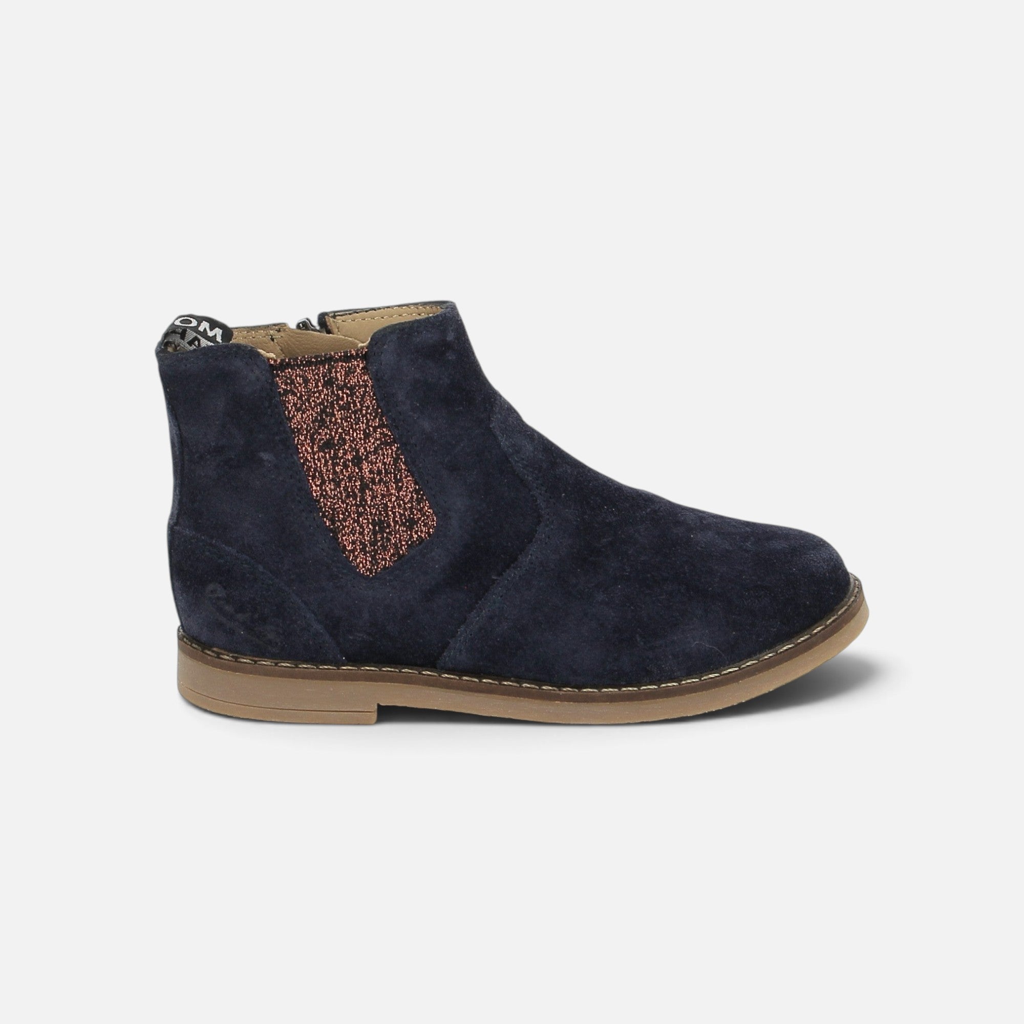 pom-d-api-trip-new-jodzip-chelsea-boot-enfant-cuir-velours-navy image 4