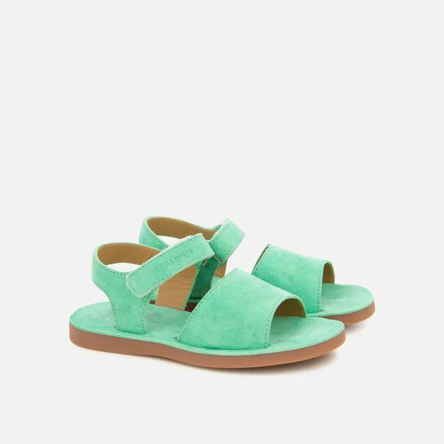 pom-d-api-plage-air-easy-sandale-gar-on-velours-vert image 1