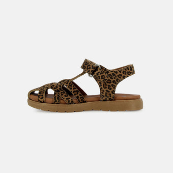 shoo-pom-kerala-easy-strap-sandale-enfant-su-de-l-opard-camel image 5