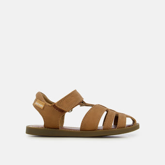 shoo-pom-solar-tonton-sandale-enfant-cuir-nubuck-camel image 3