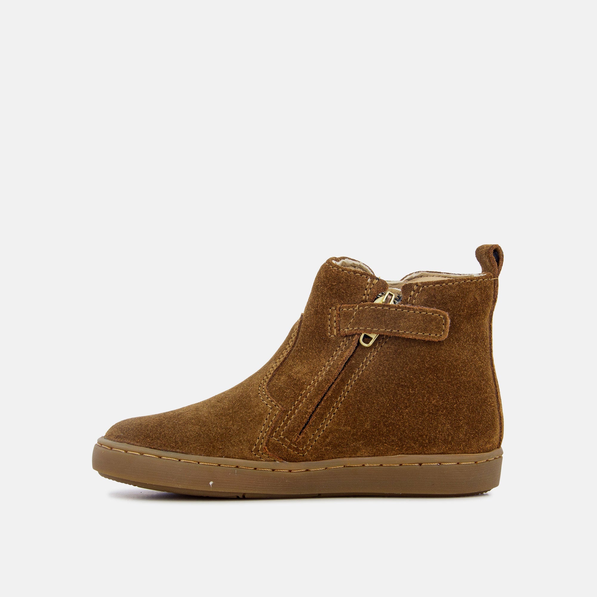 shoo-pom-play-apple-tuff-bottine-enfant-cuir-velours-marron image 3
