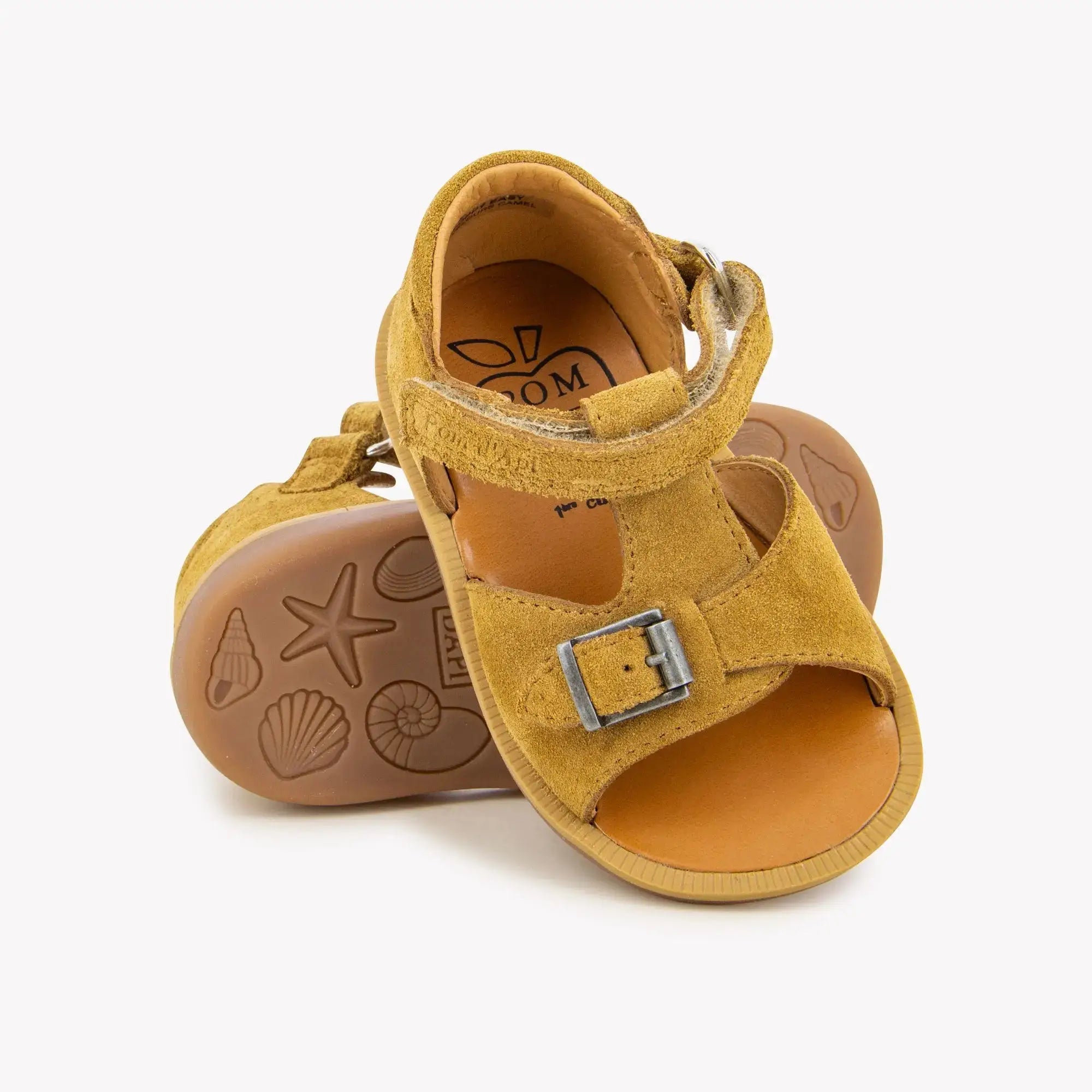 pom-d-api-poppy-easy-sandale-velours-camel-double-r-glage image 2
