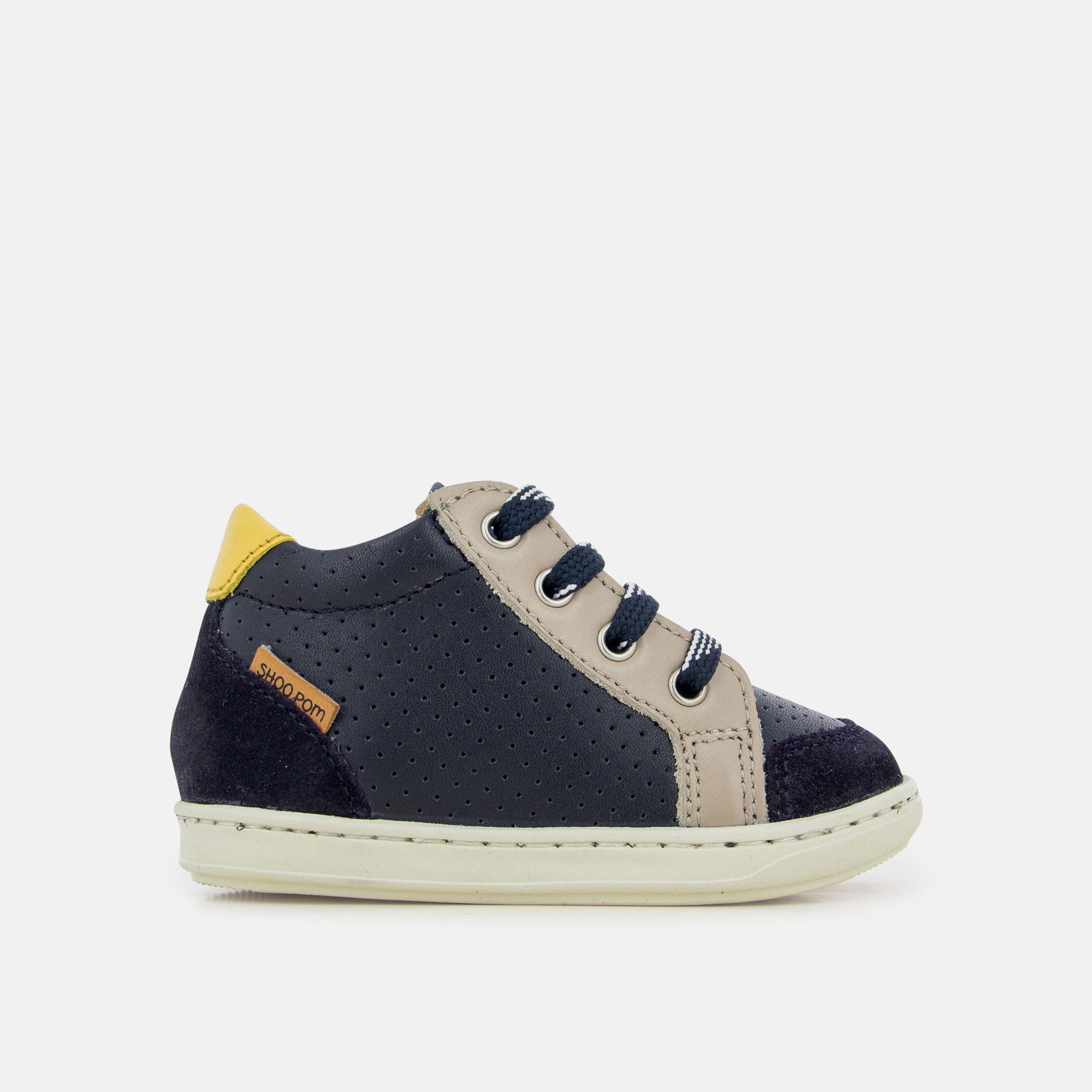 shoo-pom-bouba-zip-box-chaussure-premiers-pas-gar-on-cuir-navy image 2