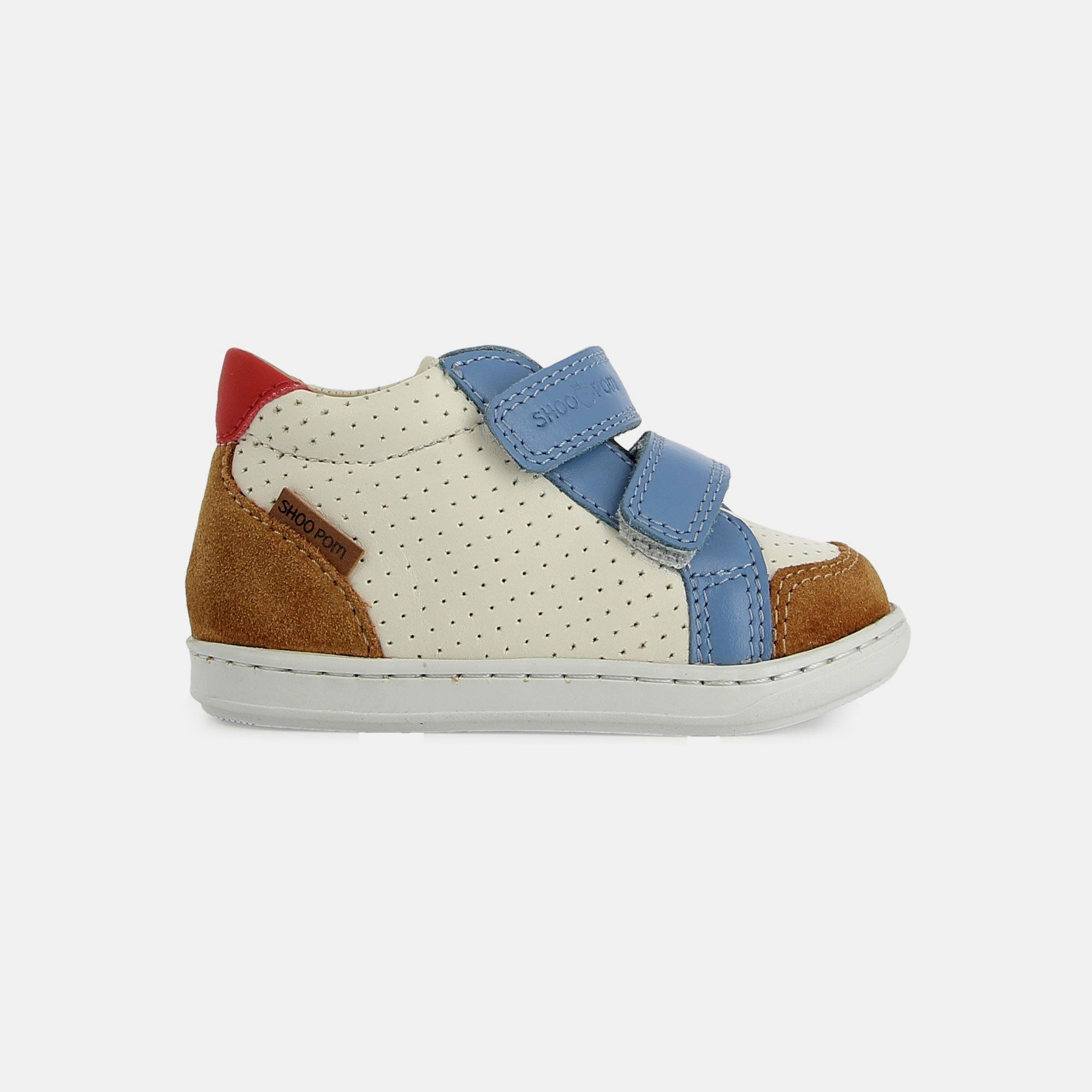 shoo-pom-bouba-box-easy-basket-premiers-pas-b-b-nappa-velours-terra-jeans image 4