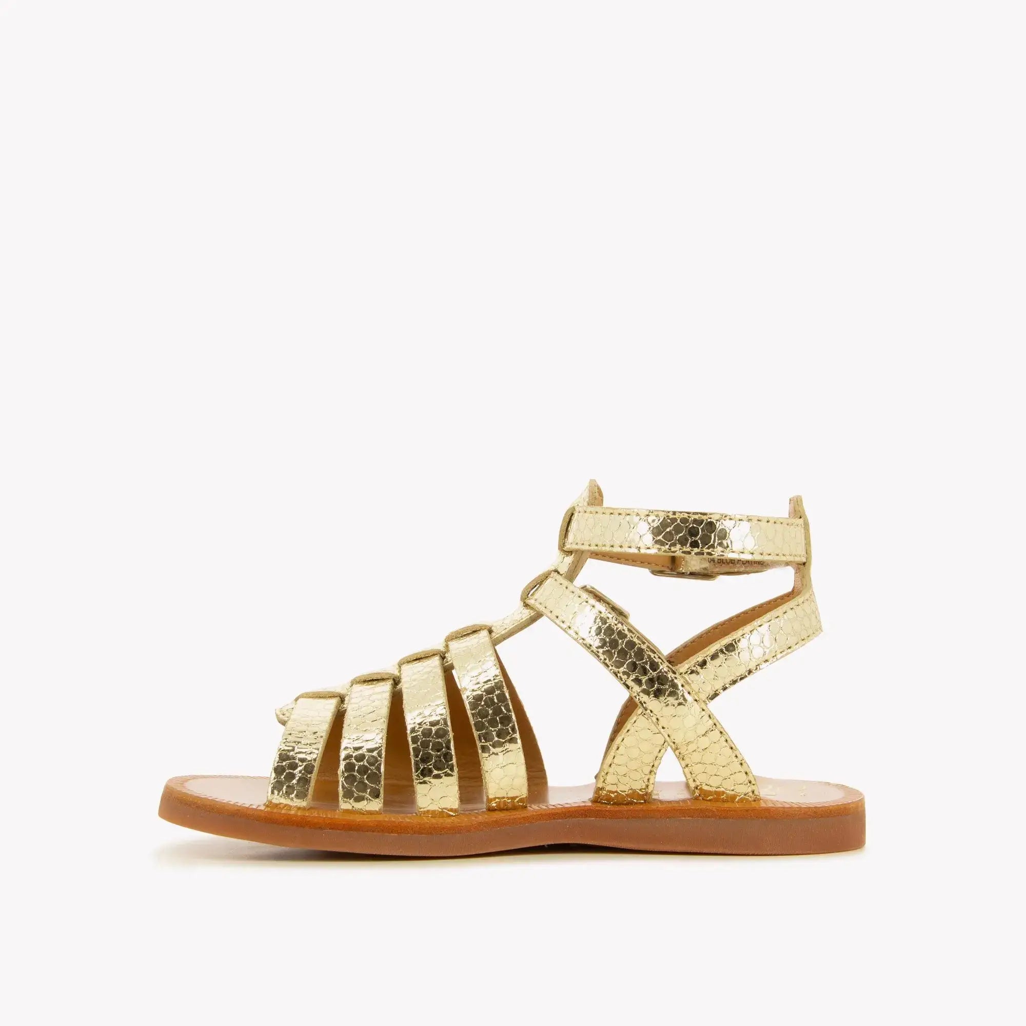 pom-d-api-plagette-gladiator-blob-platine-sandale-fille-cuir image 4