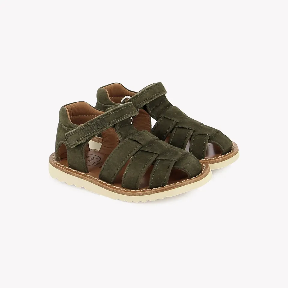 pom-d-api-waff-papy-sandale-cuir-kaki-gar-on image 1