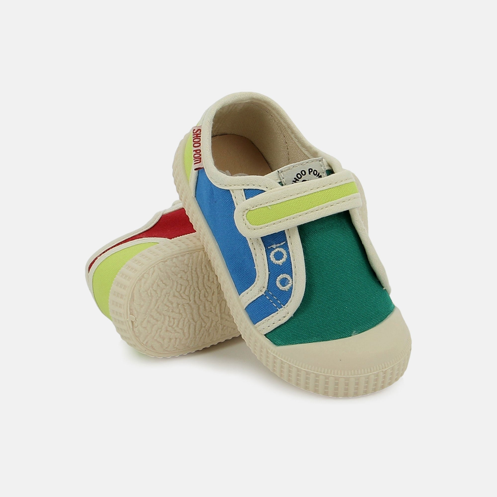 shoo-pom-juju-easy-baskets-toile-enfant-jeans-multi image 2
