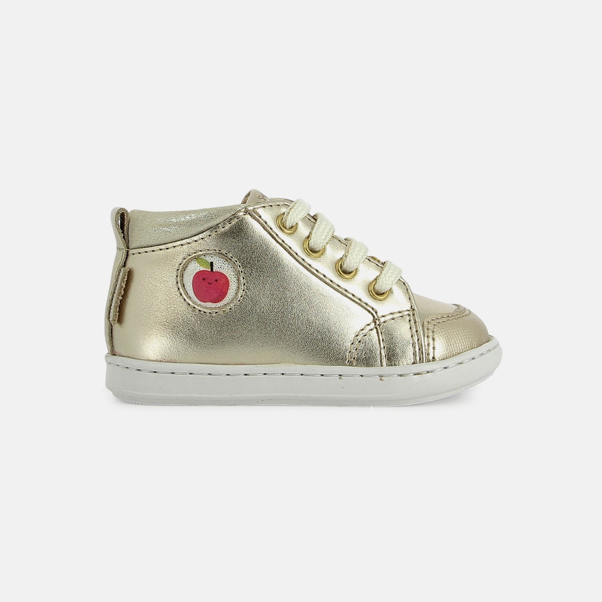 shoo-pom-bouba-babe-chaussure-premiers-pas-fille-laminato-platine image 4