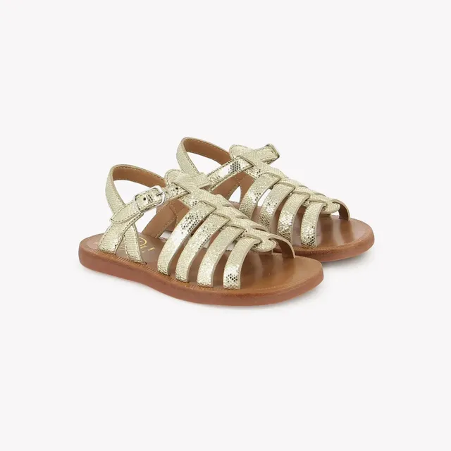 pom-d-api-plagette-strap-sandale-enfant-platine-milos image 1