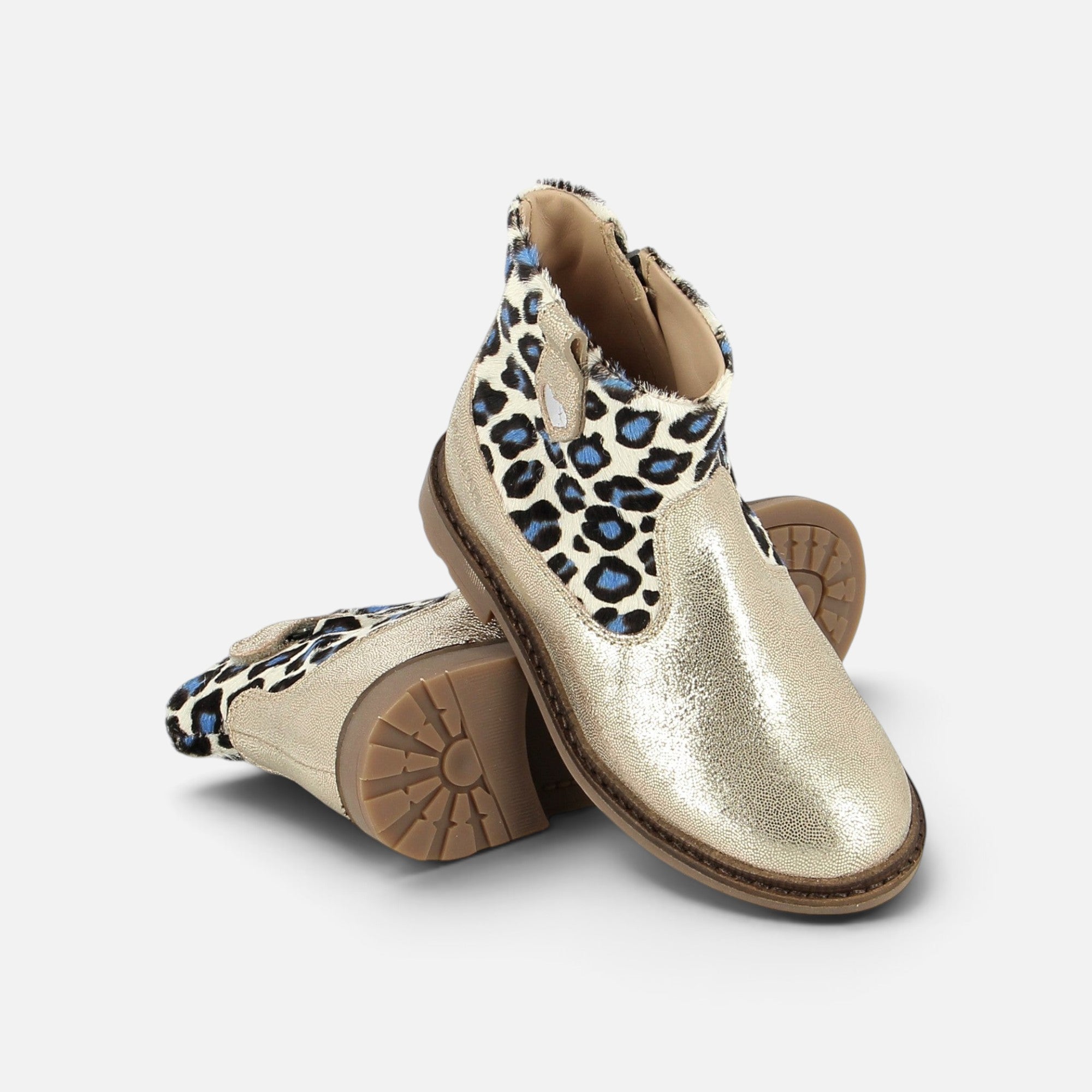 pom-d-api-sister-cover-bottine-fille-cuir-dor-sand-bianco-bleu image 3