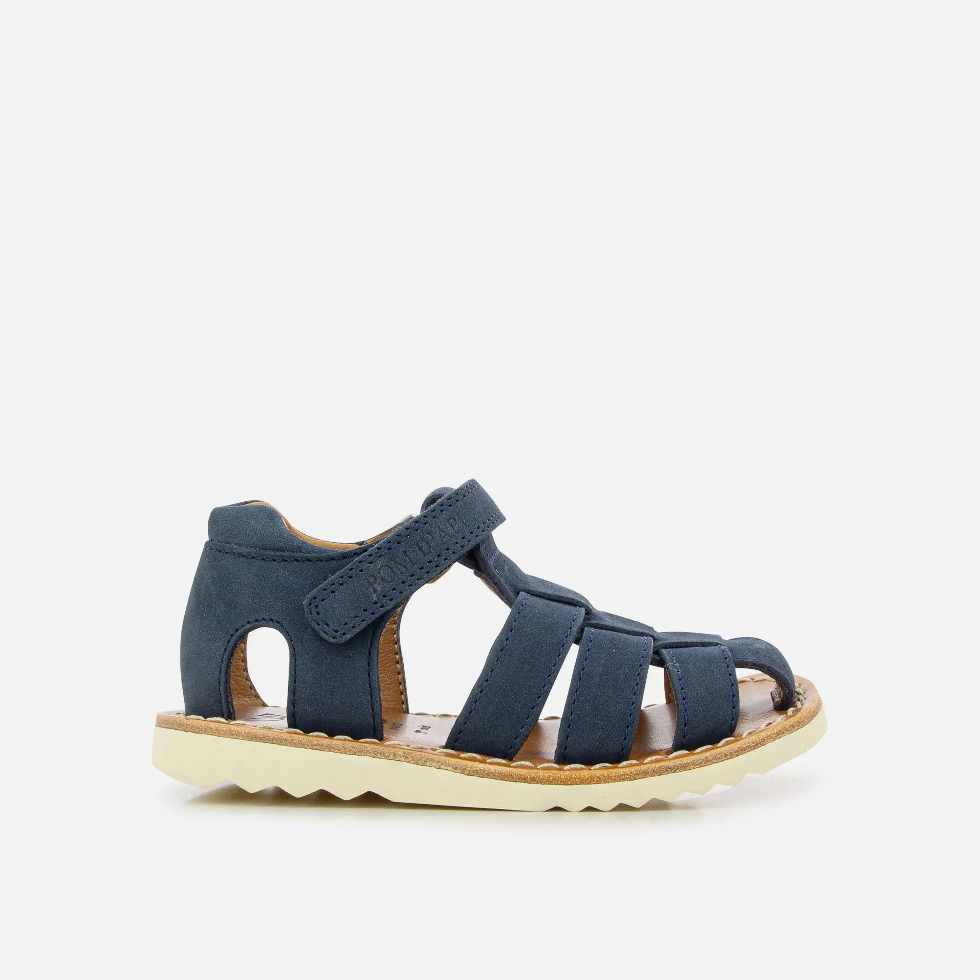 pom-d-api-waff-papy-nubuck-bleu-sandale-premiers-pas-gar-on image 2