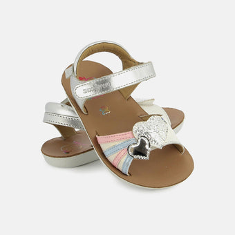 shoo-pom-goa-hart-sandale-cuir-enfant-zilver-multi image 2